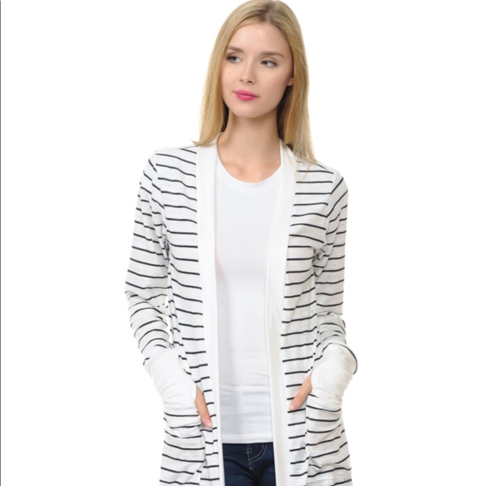 ❗️LAST ONE LARGE ❗️Open Cardigan with Thumb Hole - Picture 2 of 6